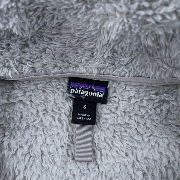 Patagonia Los Gatos 1/4-Zip Pullover Women Small Gray Sherpa Soft Warm High Pile - Picture 7 of 9
